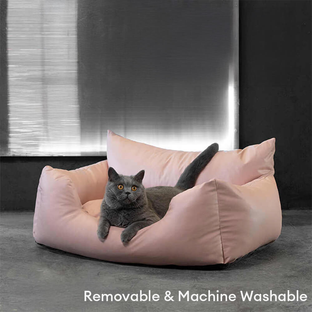 Luxury Waterproof Anti-Scratch High Backrest Detachable Dog & Cat Sofa Bed