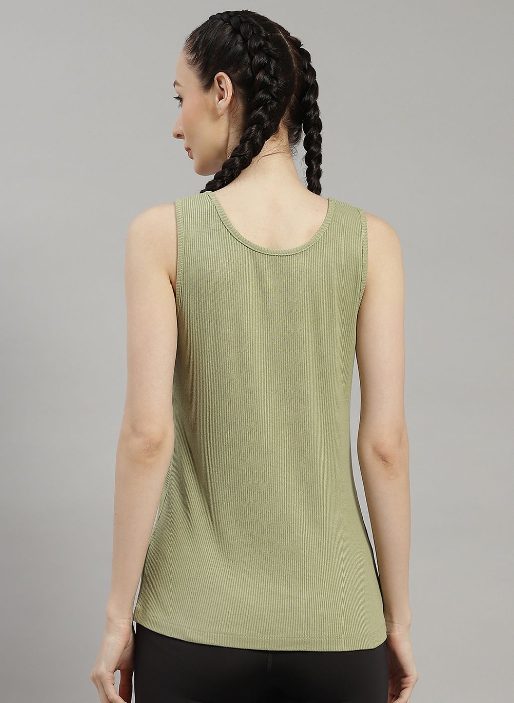 Women Green Solid Top