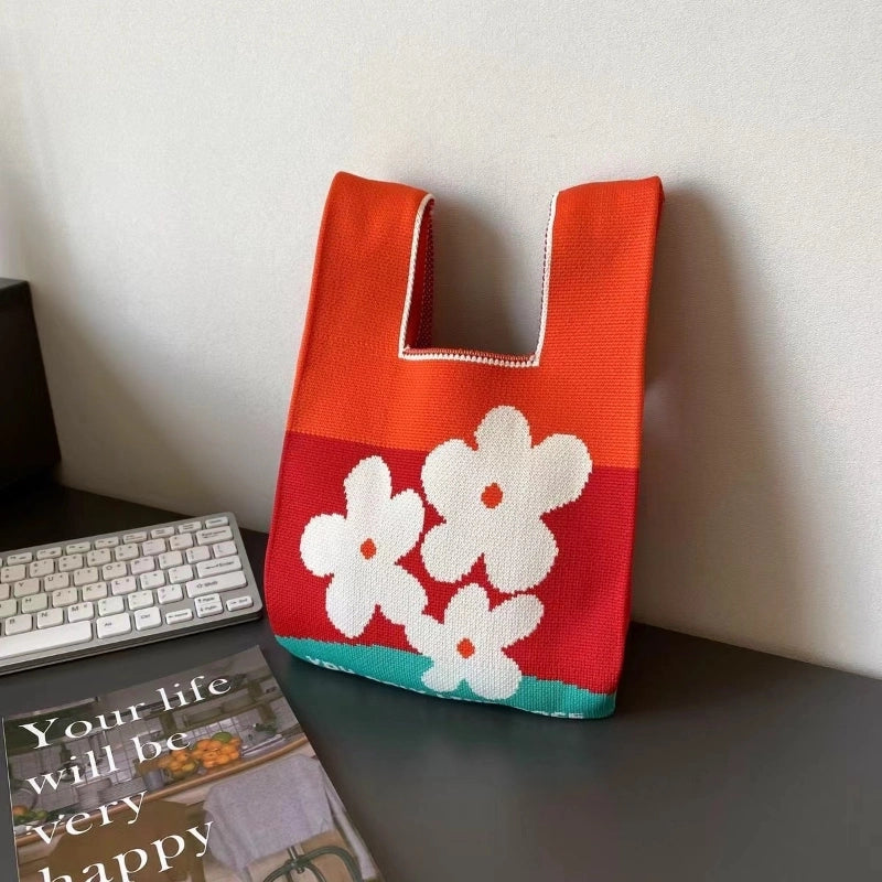Women's Classic Style Floral Polyester Shopping Bags