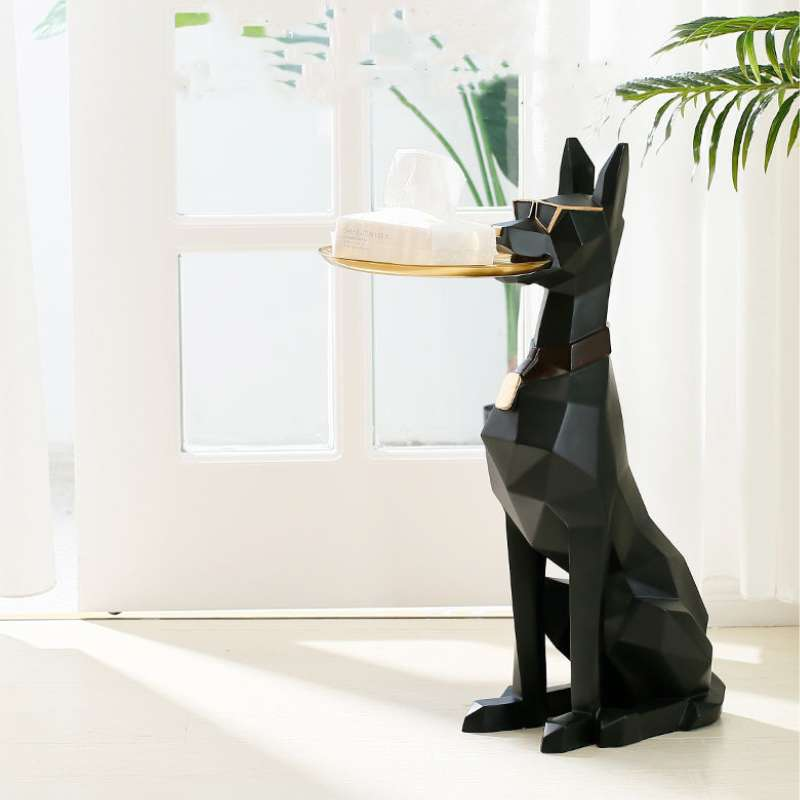 Doberman Nordic Sculpture Tray Table