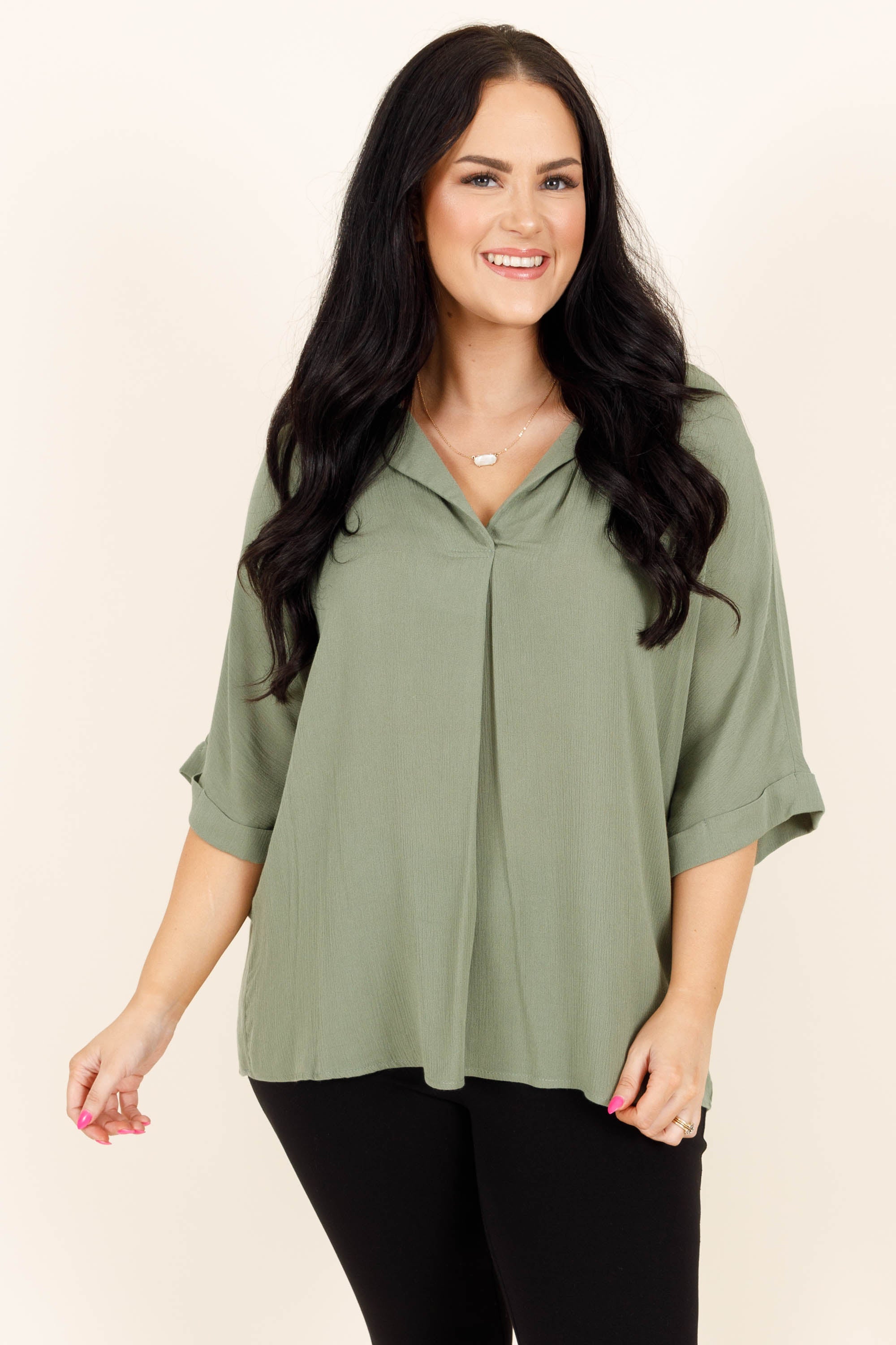 Carefree Top. Sage