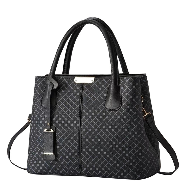 Women's Medium All Seasons Pu Leather Solid Color Vintage Style Square Zipper Shoulder Bag
