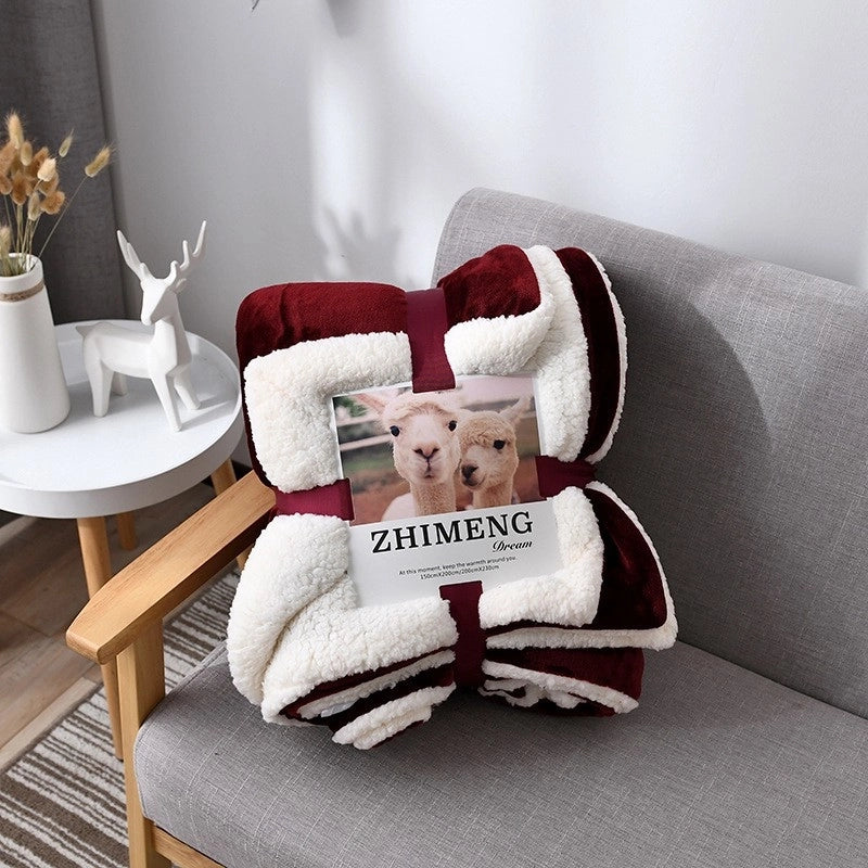 Retro Solid Color Polyester Blanket