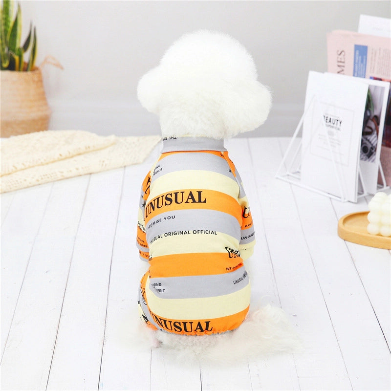 Dog Spring And Summer New  Home Clothes Teddy Bichon Small Dog Pajamas Four Legs Pet Home Clothes