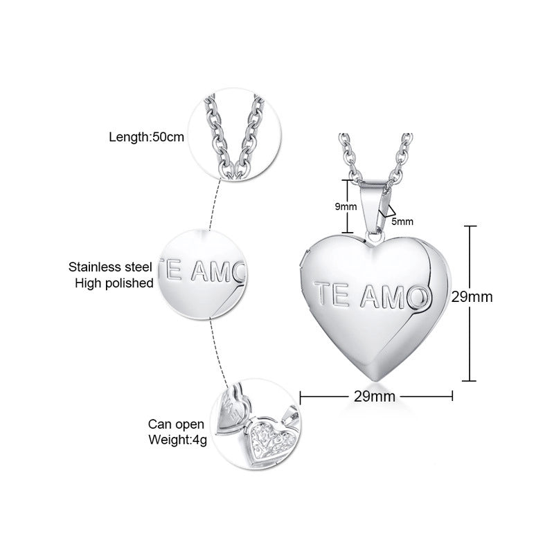 Fashion Letter Heart Shape 201 Stainless Steel 18K Gold Plated Plating Stainless Steel Necklaces