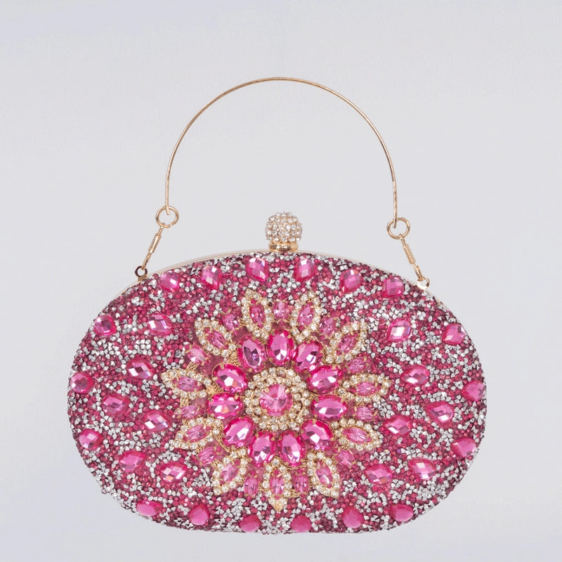 Sunflower Diamond-encrusted Dinner Bag Fashion Banquet Women's Clutch Bag Personality Dress Evening Bag