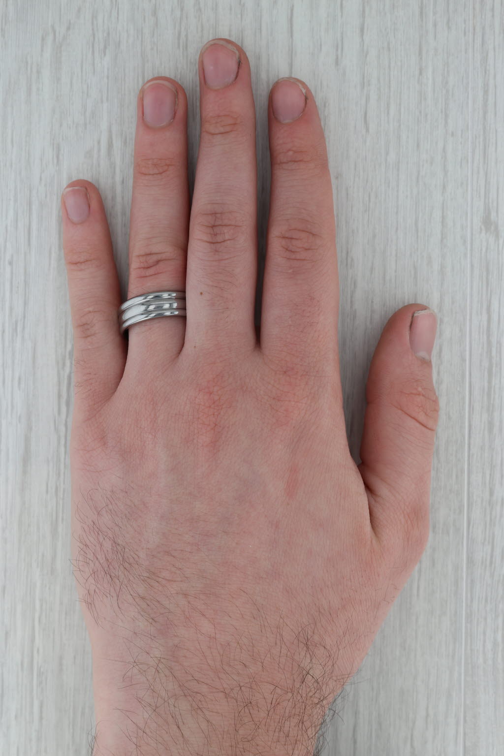 New Beveled Tungsten Carbide Men's Ring Size 10 Wedding Band