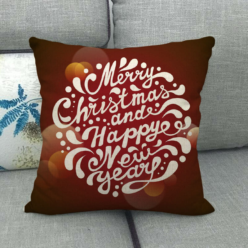 18 Cojines Merry Xmas Couch Throw Pillow Cover Case Home Sofa Decor Pillowslip