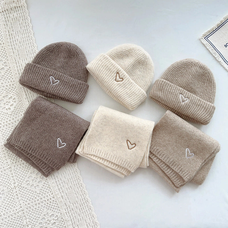 Kid's Cute Sweet Solid Color Wool Cap