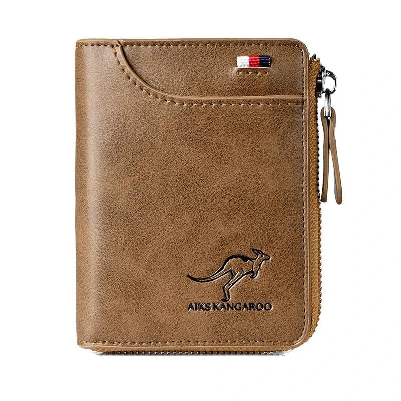 🔥 BIG SALE - 48% OFF 🔥🔥Men Wallet Zipper Genuine Leather Purse ( RFID PROTECTED )