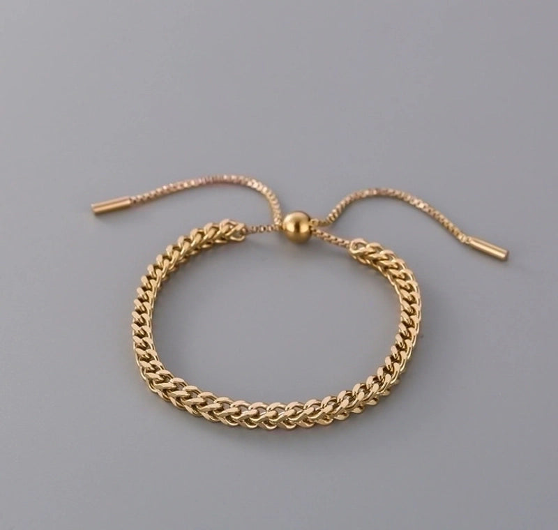 Fruit 304 Stainless Steel Titanium Steel 18K Gold Plated No Inlaid Bracelets In Bulk