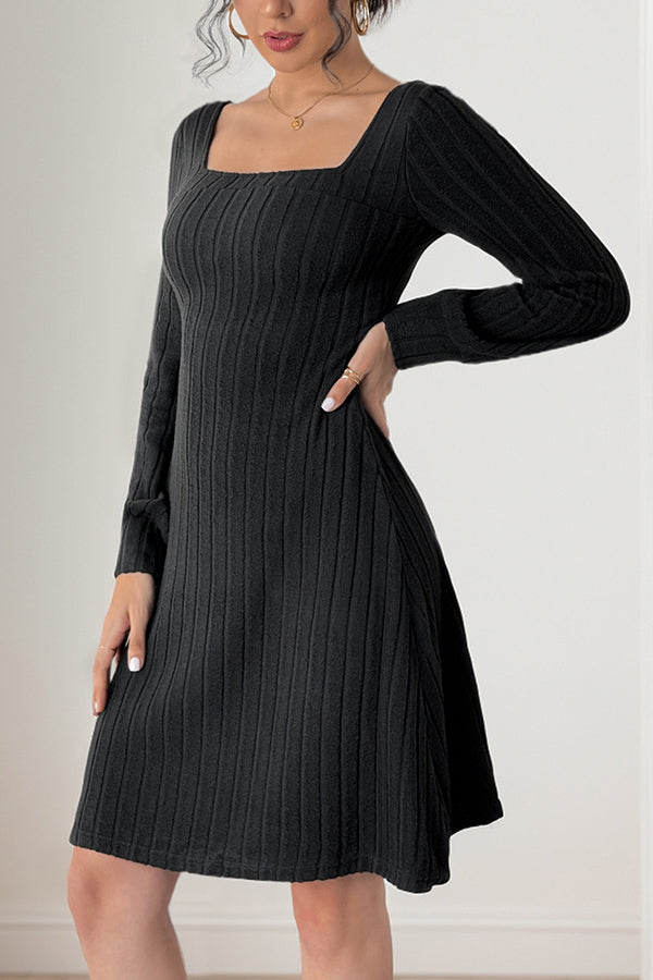 Butterfly Design Solid Color Casual Dress