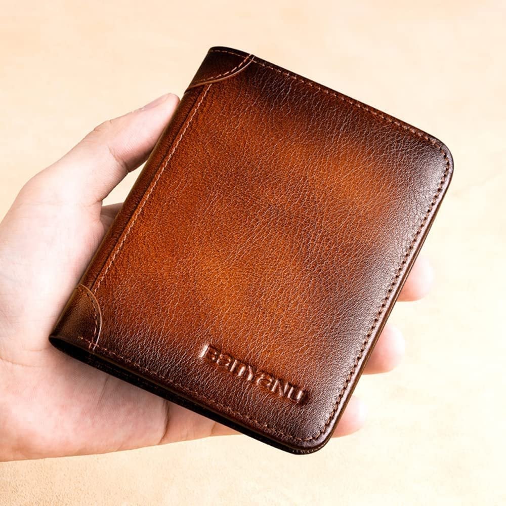 Multifunctional RFID Blocking Waterproof Durable Leather Wallet