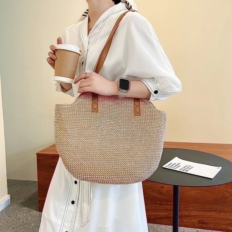Women's Small Summer Straw Vacation Straw Bag