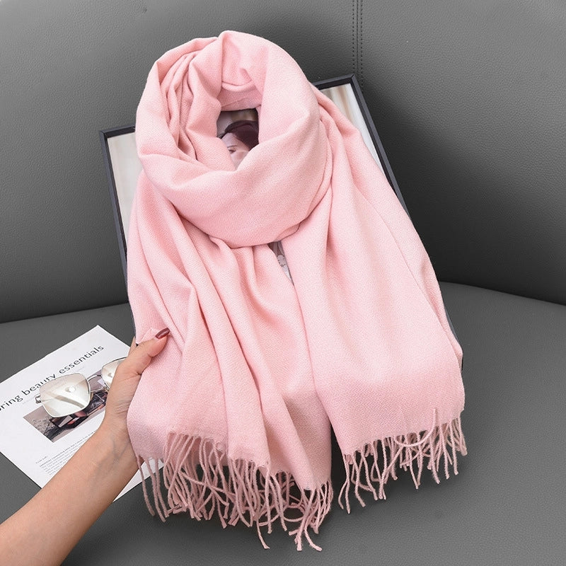 Women's Basic Solid Color Polyester Scarf