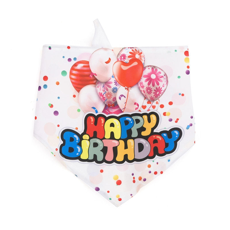 Casual Polyester Birthday Letter Pet Saliva Towel