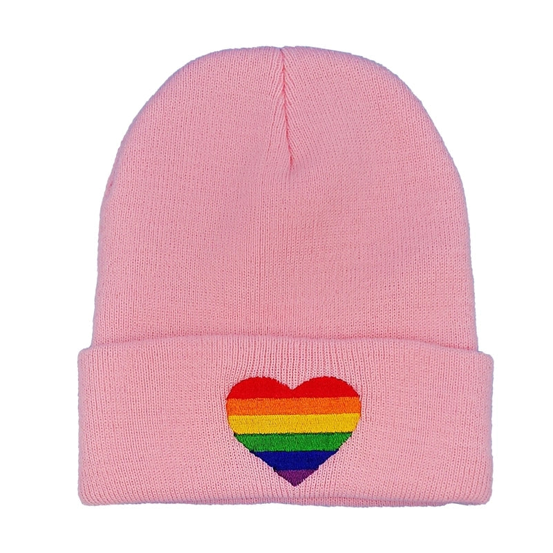 Women's Casual Heart Shape Eaveless Wool Cap