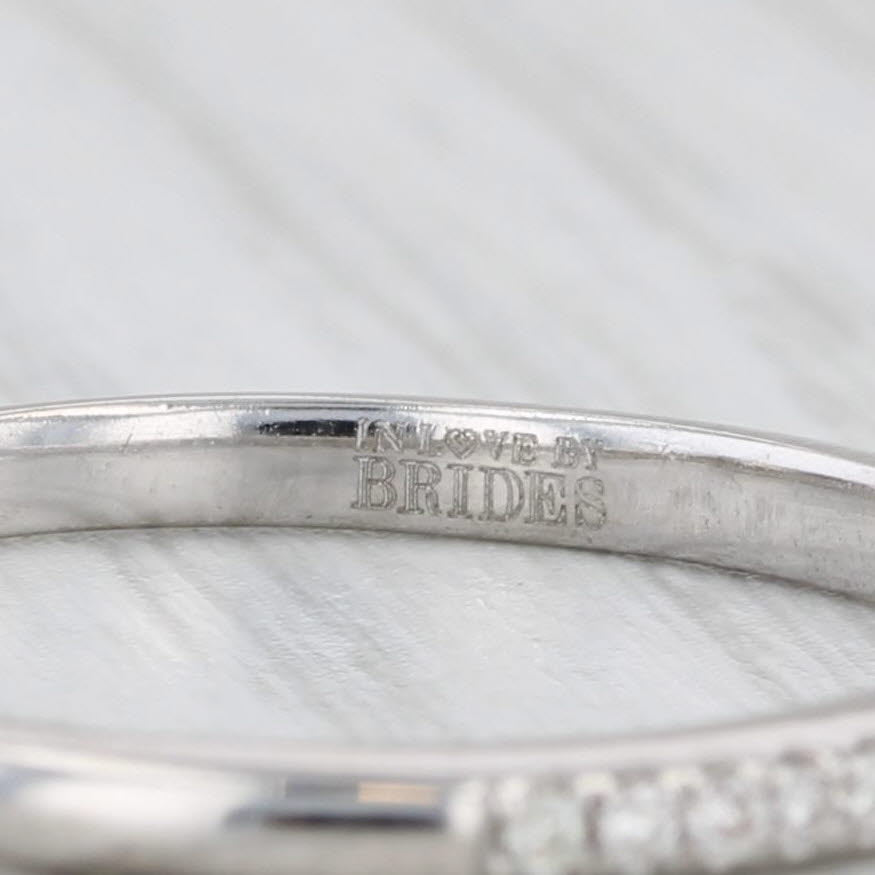 0.20ctw Diamond Wedding Band 14k White Gold Size 9 Stackable Anniversary Ring