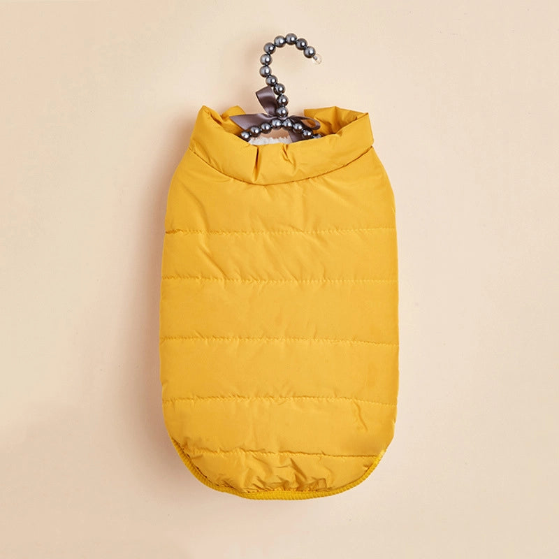 Autumn And Winter Pet Clothes With Velvet Padded Cotton-padded Jacket Teddy Bear Small And Medium-sized Dog Cotton-padded Jacket Warm Waterproof Vest
