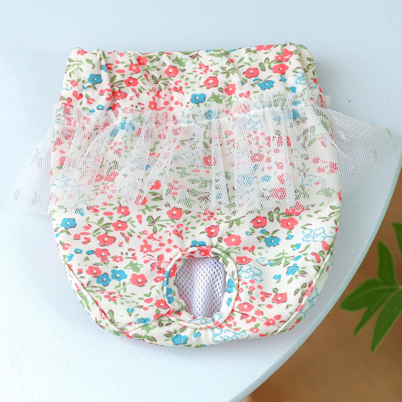 Pet Dog Menstrual Teddy Anti-harassment Physiological Pants Pet Supplies Menstrual Pants Plaid Physiological Pants