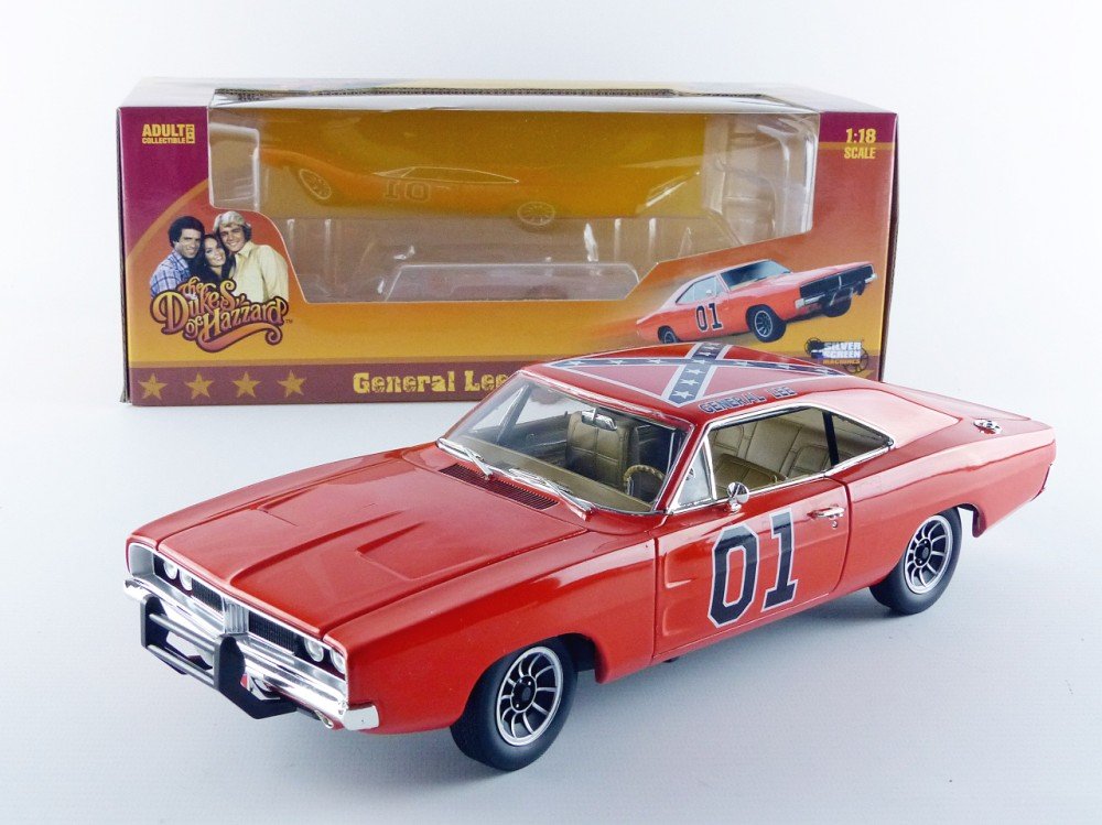 Cooter’s Garage 1969 Dodge Charger with General Lee 1:18 Scale