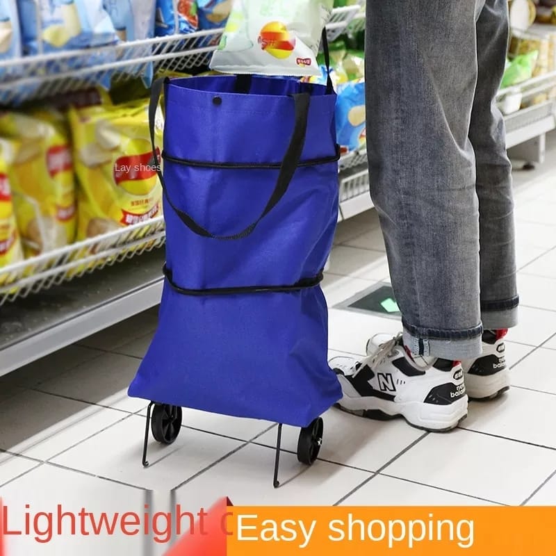 FOLDABLE TROLLY BAG WITH WHEELS