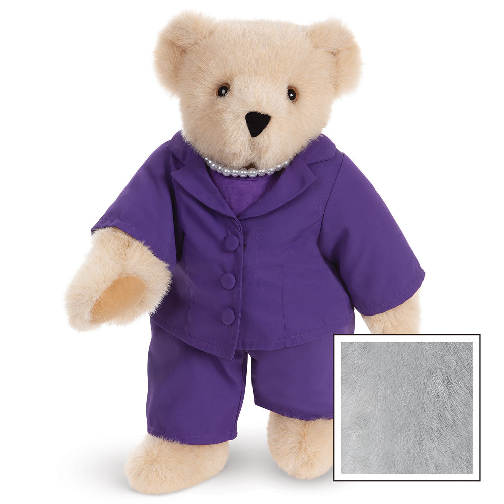 15 In. Business Bear, Purple Suit