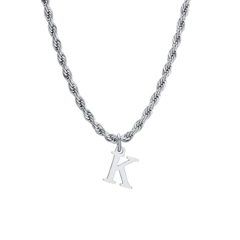 Minimalist Letter Stainless Steel Gold Plated Pendant Necklace