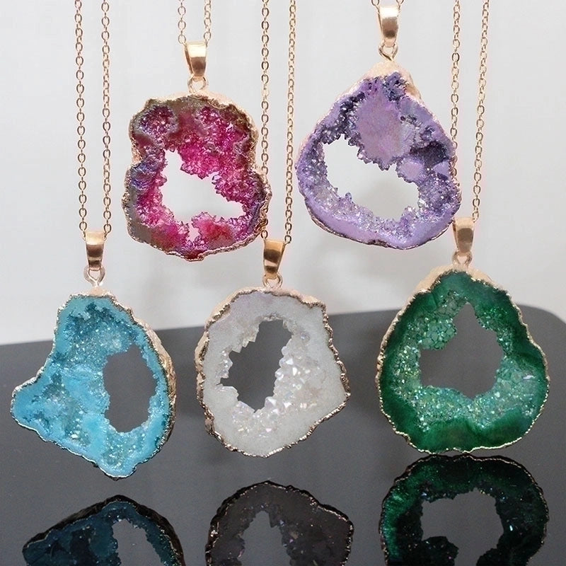 5 Pieces Retro Irregular Agate Plating Jewelry Accessories