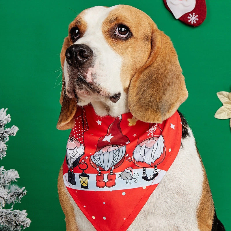 Minimalist Polyester Christmas Christmas Tree Santa Claus Pet Saliva Towel