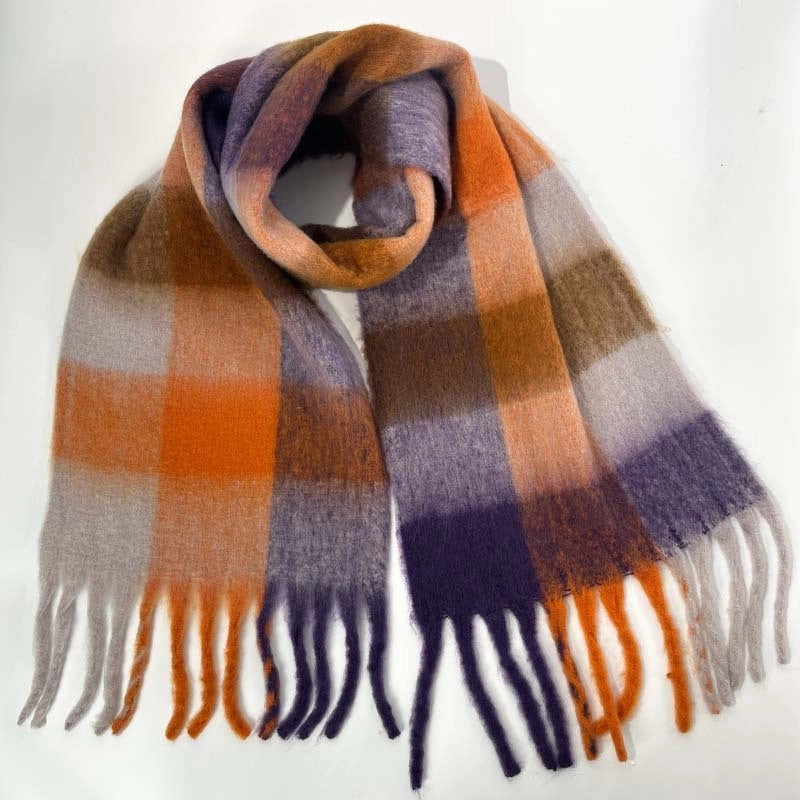 Women's Vacation Minimalist Multicolor Polyester Tassel Scarf