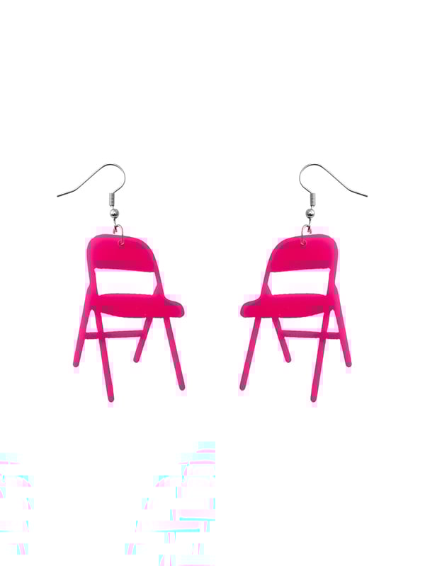Geometric Solid Color Drop Earrings