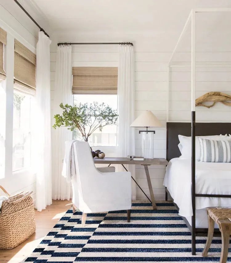 Karl Blue Striped Carpet