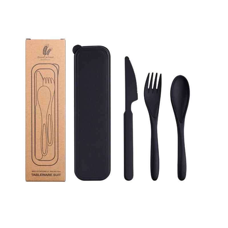 Casual Solid Color Wheat Straw Tableware 1 Set
