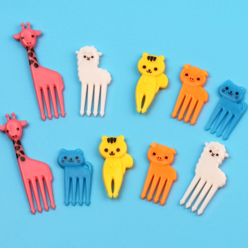New Cartoon Fruit Fork  Mini Fruit Sign Hot Children Fruit Fork
