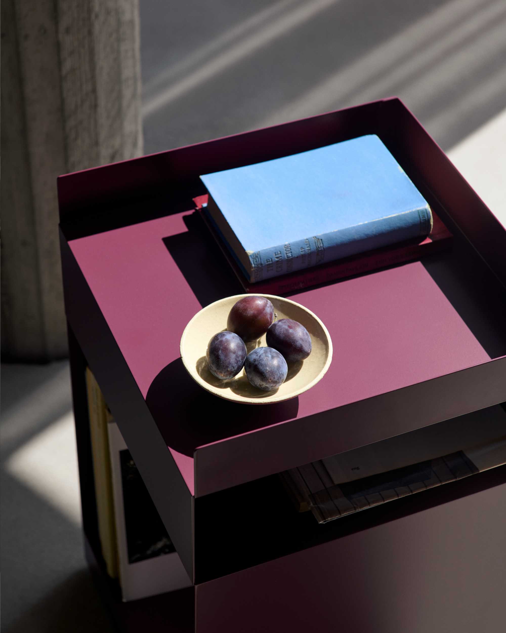 Tradition Rotate SC73 Side Table. dark plum