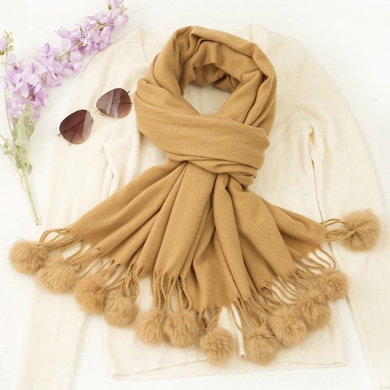 Women's Casual Minimalist Solid Color Imitation Cashmere Scarf
