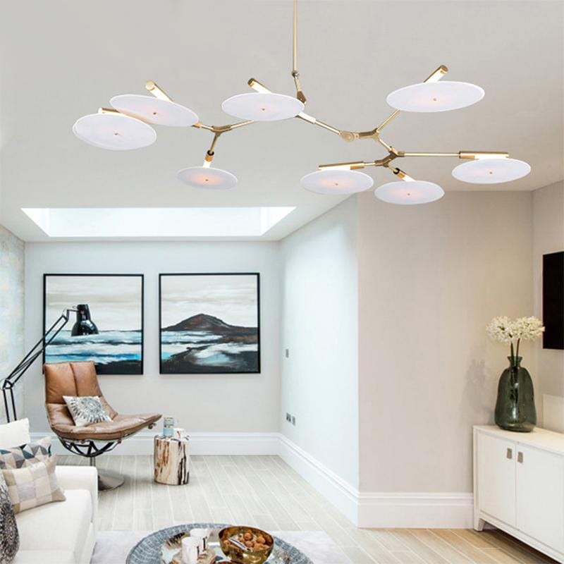 Ingrid 9 | Modern Branching Disc Chandelier