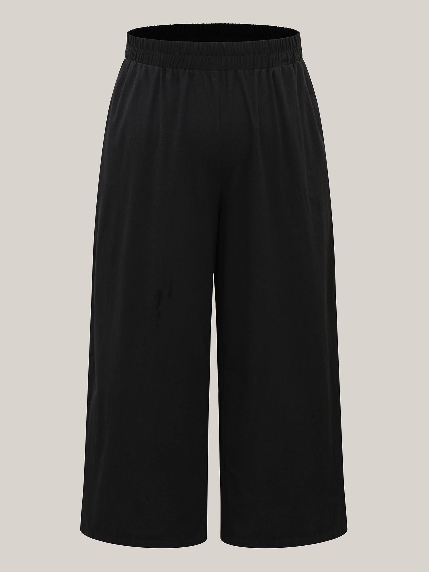 Lace Detail Solid Straight-Leg Pants