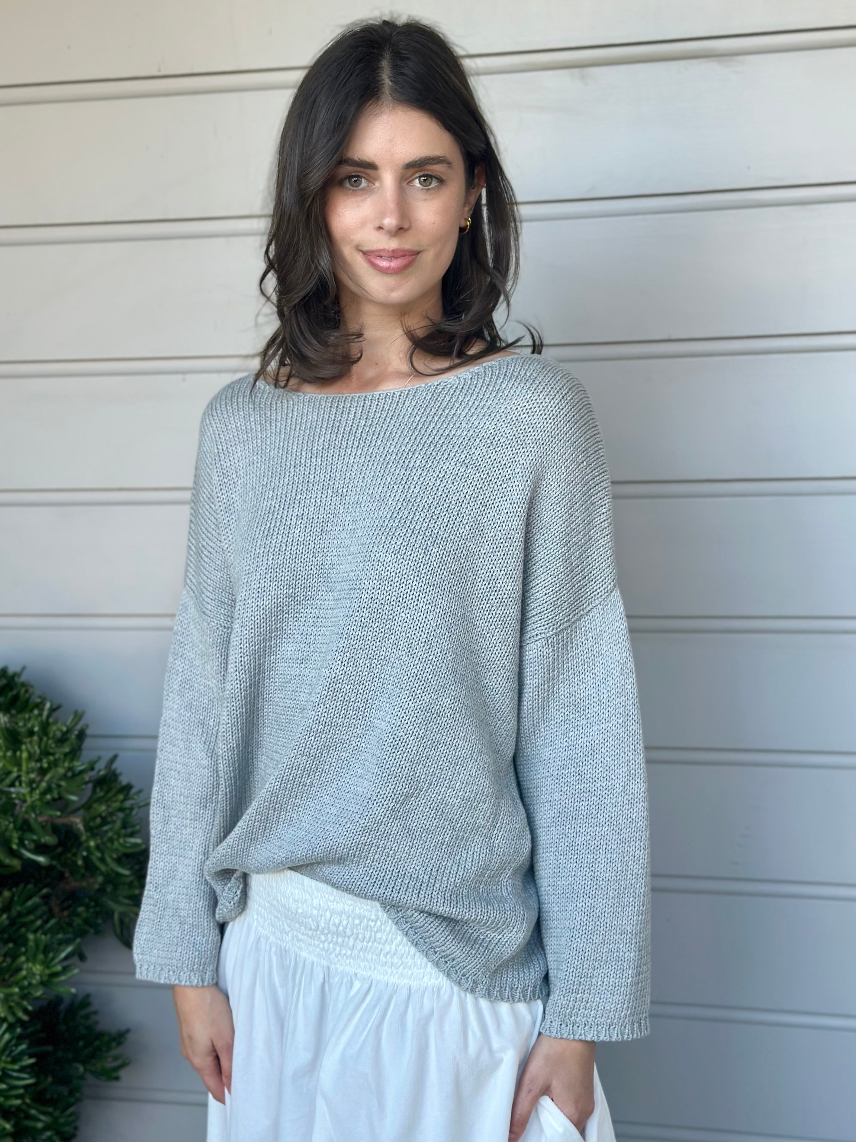 ashton jersey - pebble grey  cotton