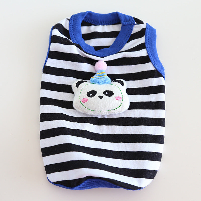 Striped Cute Animal Decor Dog Cat Vest
