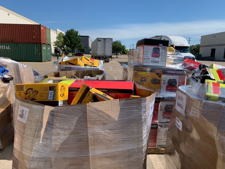 🎁2025  Amazon Customer Returns Tool Pallets Online⭐Buy 7 FOOT TALL “MONSTER” PALLETS Online