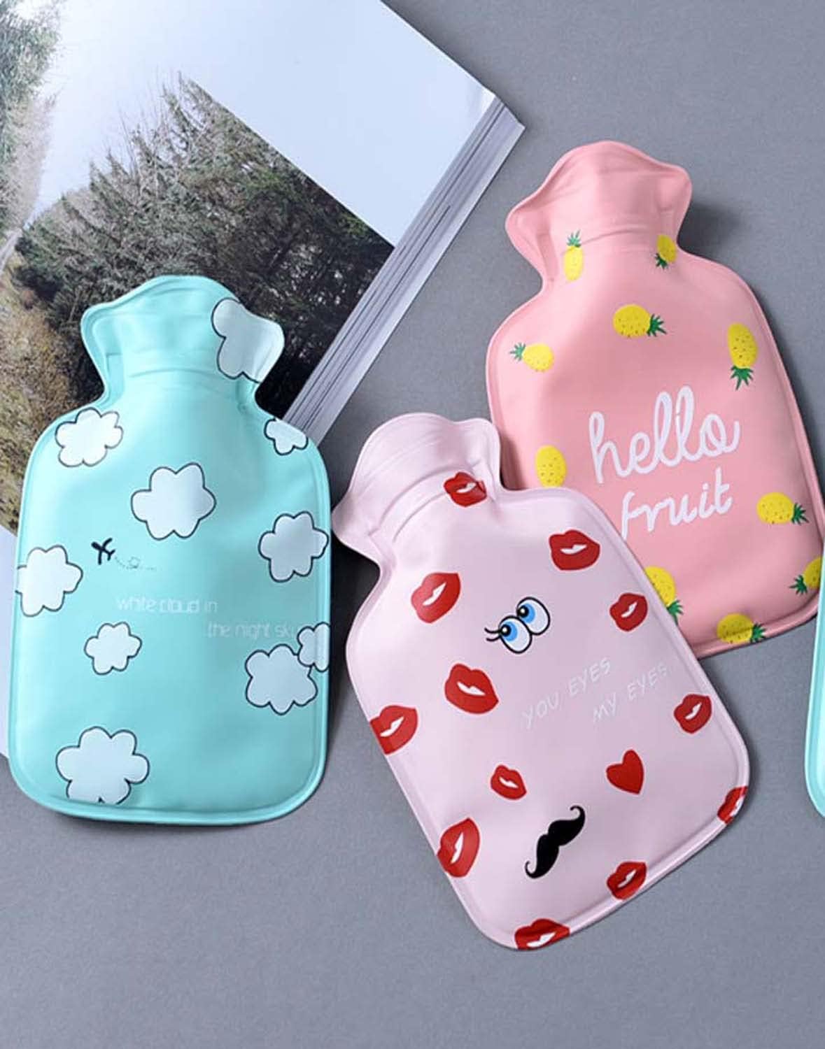 1pc Hot Water Bottles. Hand Warmer With Lovely Cartoon Knitted Portable Hand Hot Water Bags Random Color