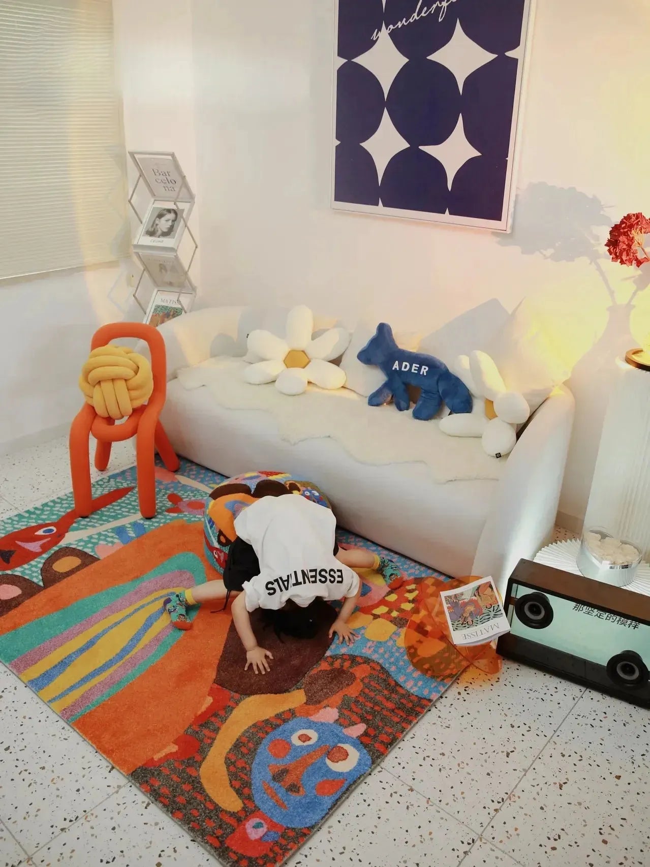 Rainbow Ears Kids Room Carpet