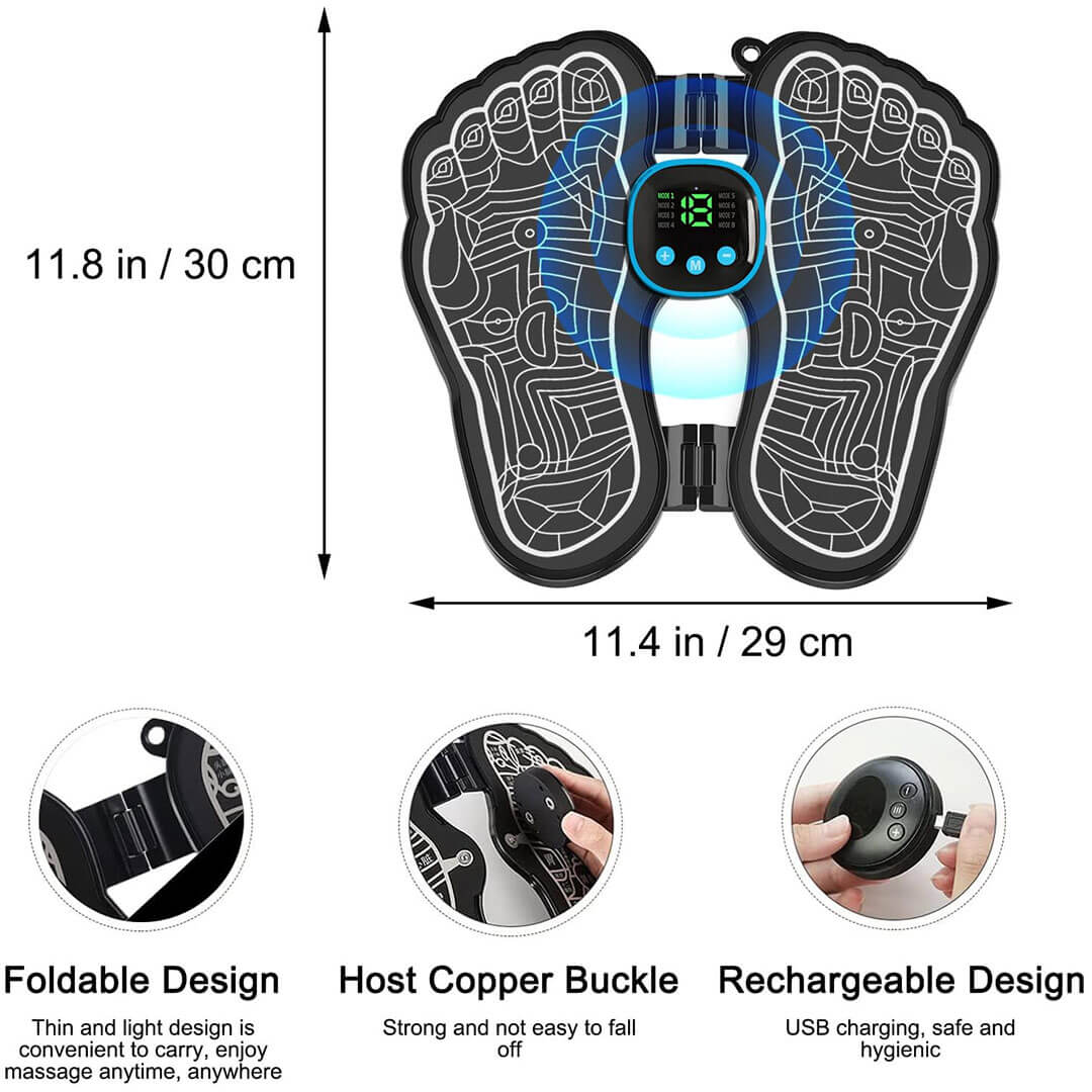 Foldable EMS Foot Massager Pad