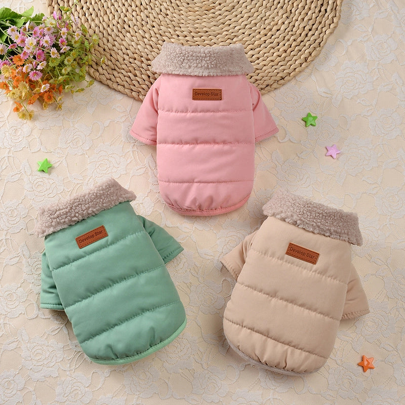 Cute Polyester Solid Color Pet Clothing