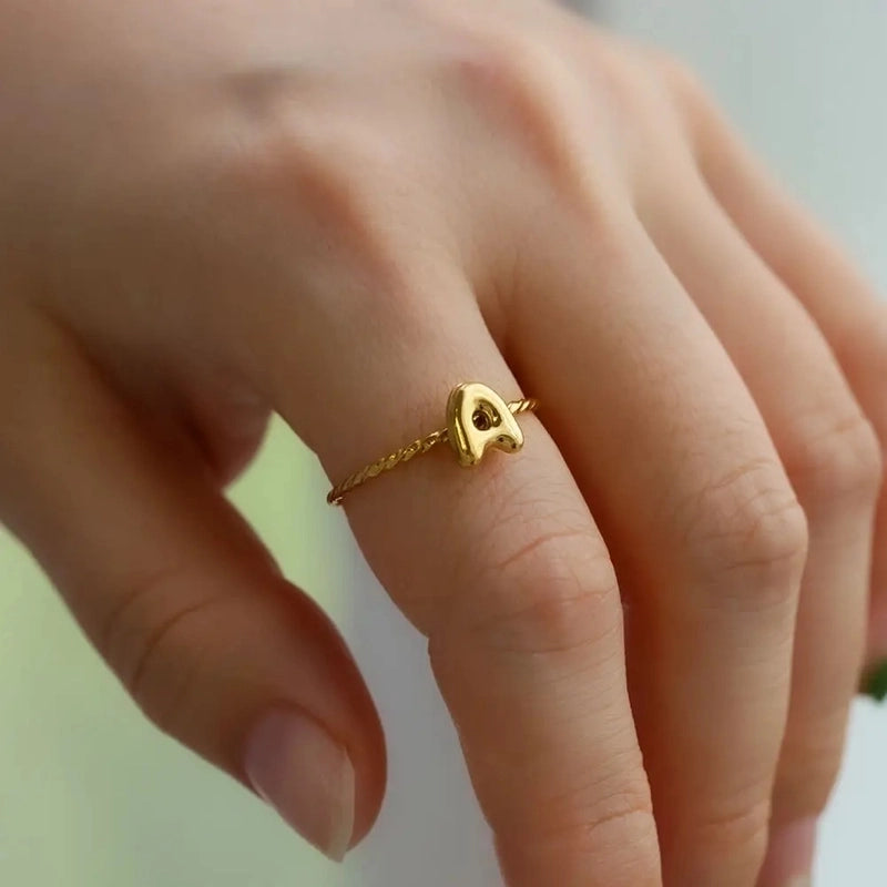 Elegant Minimalist Streetwear Letter 304 Stainless Steel Plating Open Rings