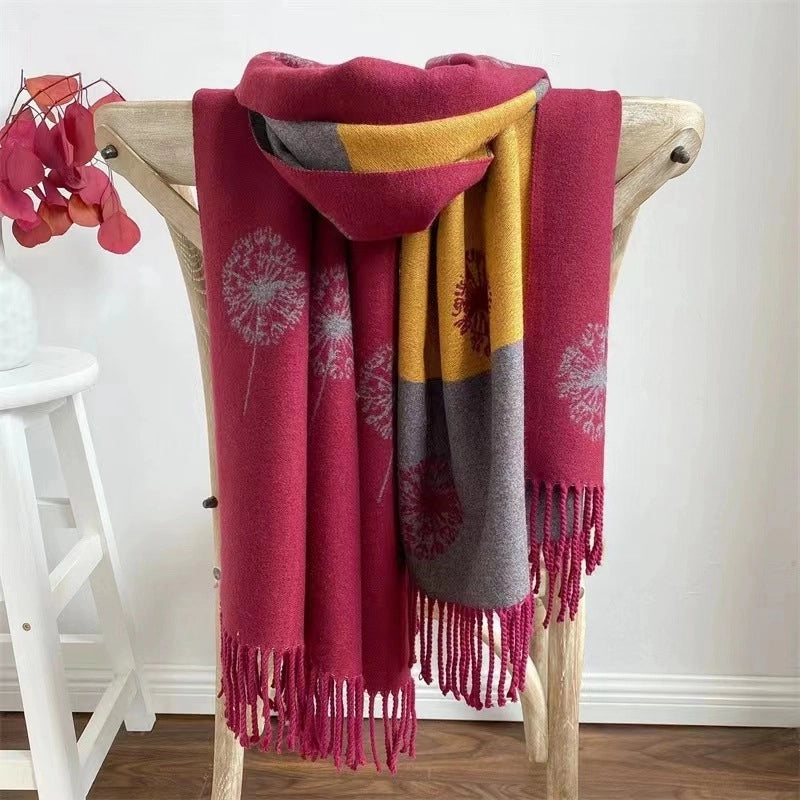 Women's Cute Sweet Printing Imitation Cashmere Polyester Scarf