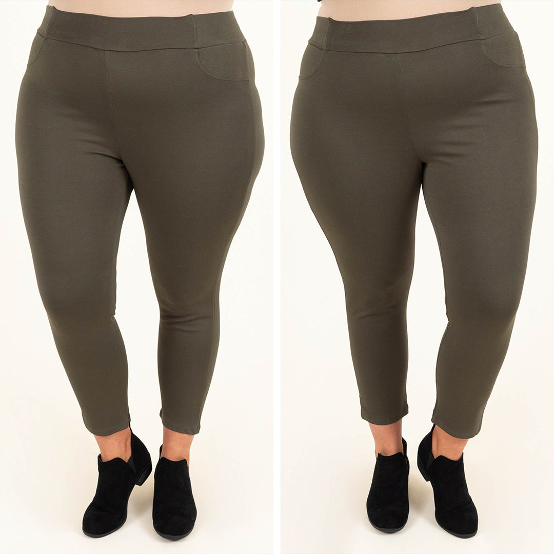 Business Lady Pants. Olive