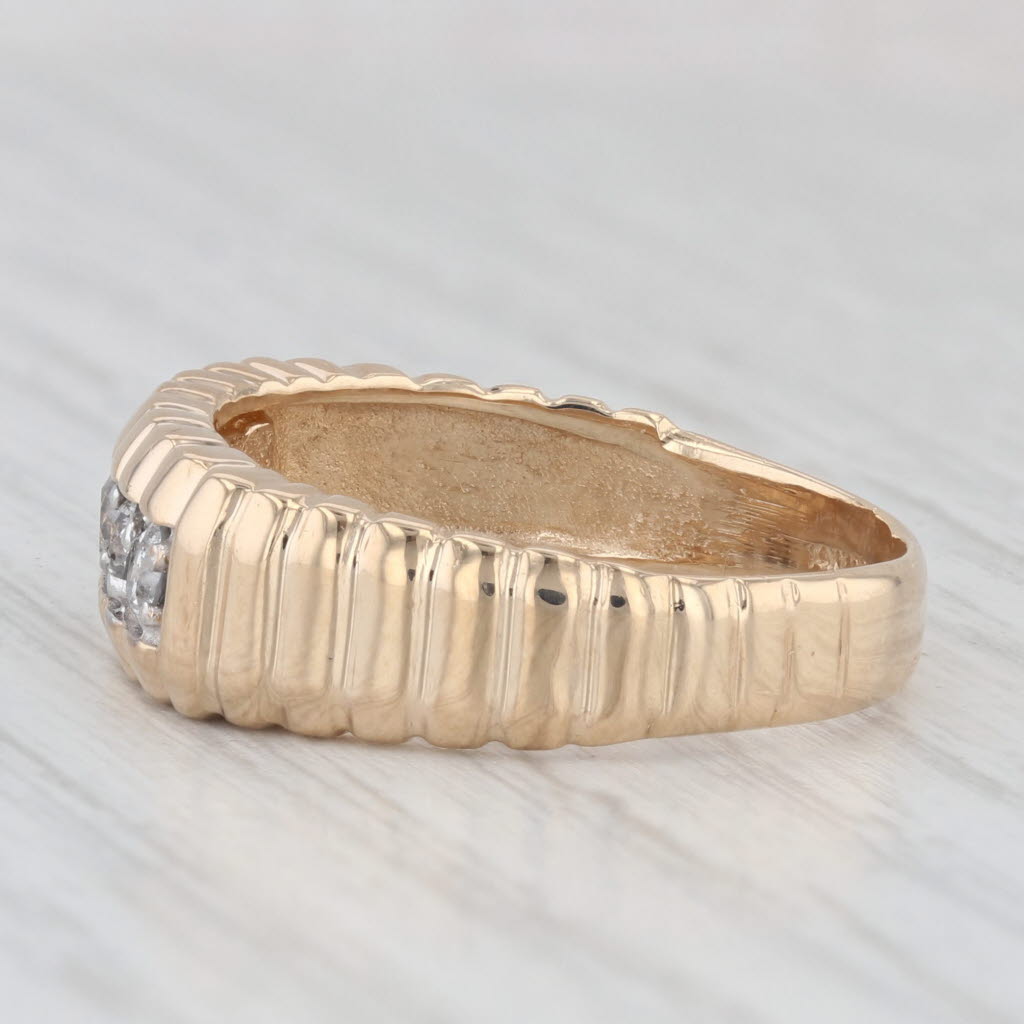 0.50ctw Diamond Ring 14k Yellow Gold Size 9 Men's Wedding Band